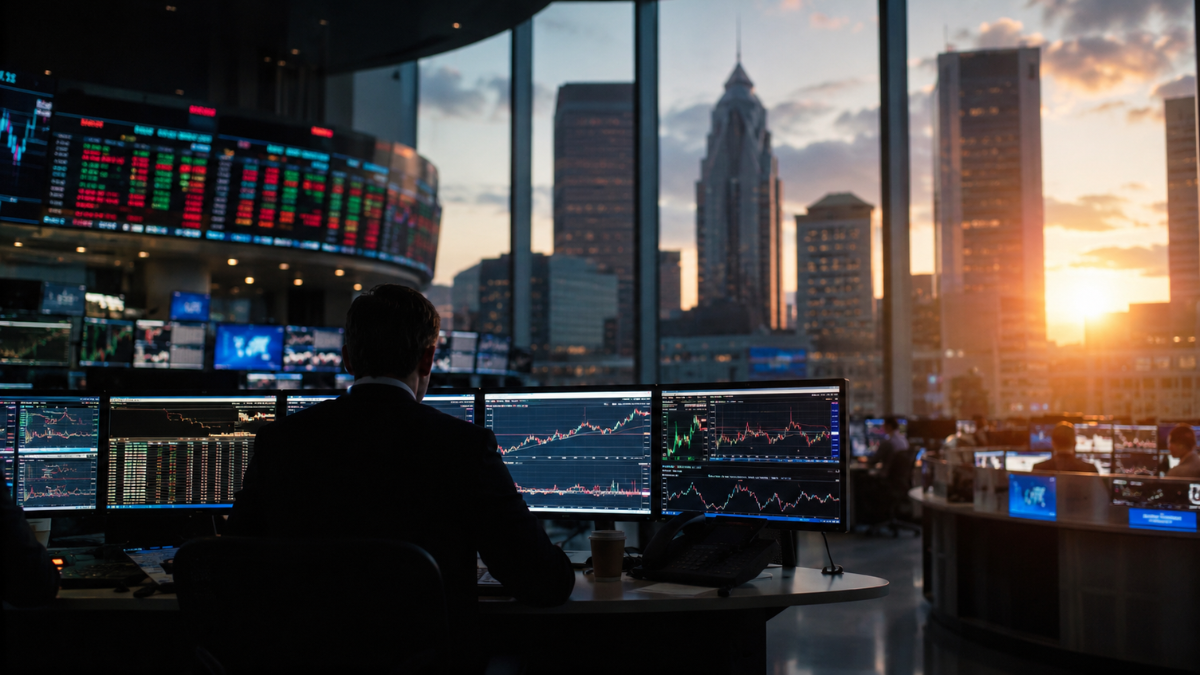 ภาพบรรยากาศตลาด Wall Street